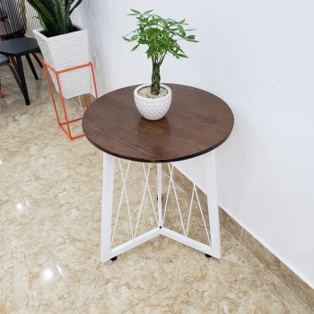 Bàn mặt gỗ chân sắt (LA-T007)