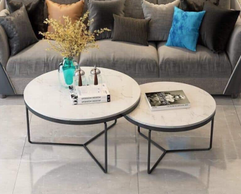 Bàn SOFA ĐÔI MẶT ĐÁ DK60-DK45 CHÂN CHỮ Y (LA-TS007)