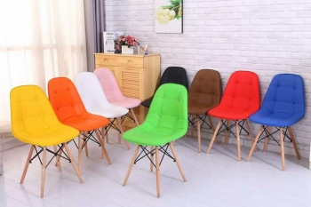 Ghế nệm đóng nút chân gỗ sồi Eames ( LA_C005 )