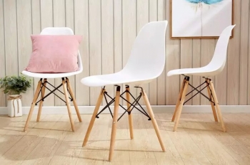 Ghế nhựa chân gỗ Eames (LA_C002 )