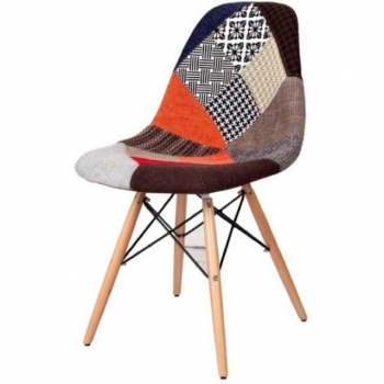 Ghế thổ cẩm chân gỗ sồi ( LA-C007)