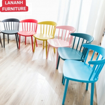 Ghế nhựa song tiện đúc nguyên khối ( LA-C028)