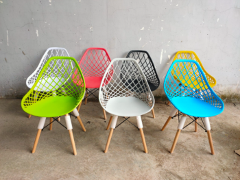 Ghế nhựa lưới chân gỗ ( LA-C068)