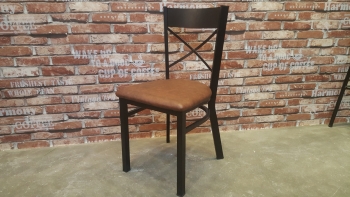 Ghế tựa lưng X khung sắt bọc nệm ( LA-C035 )