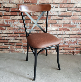 Ghế tựa lưng X khung sắt bọc nệm ( LA-C047)