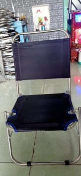 Ghế xếp cafe khung inox lưng thấp vải bố 1 mảnh ( LA-C019)