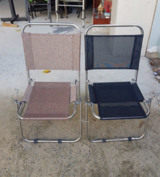 Ghế xếp cafe khung inox lưng thấp vải lưới 2 mảnh ( LA-C023)