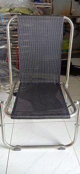 Ghế xếp lò xo khung inox vải lưới 1 mảnh cao (LA-C044)