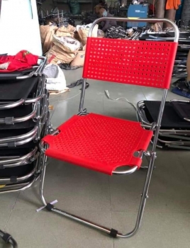 Ghế xếp cafe mặt khung inox lưng thấp ( LA-C024)