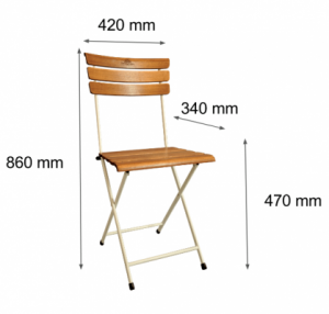 Ghế xếp cafe Fansipan cao ( LA-C070)