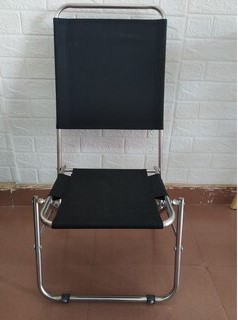 Ghế xếp cafe khung inox lưng cao vải bố 2 mảnh ( LA-C017)